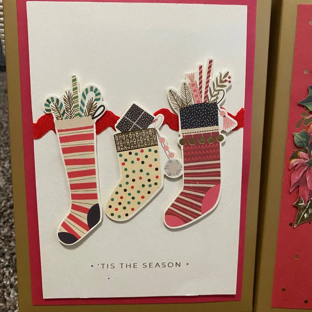 New Sealed Anna Griffin 5 sets (50ct) handmade Holiday Cards Envelopes Christmas